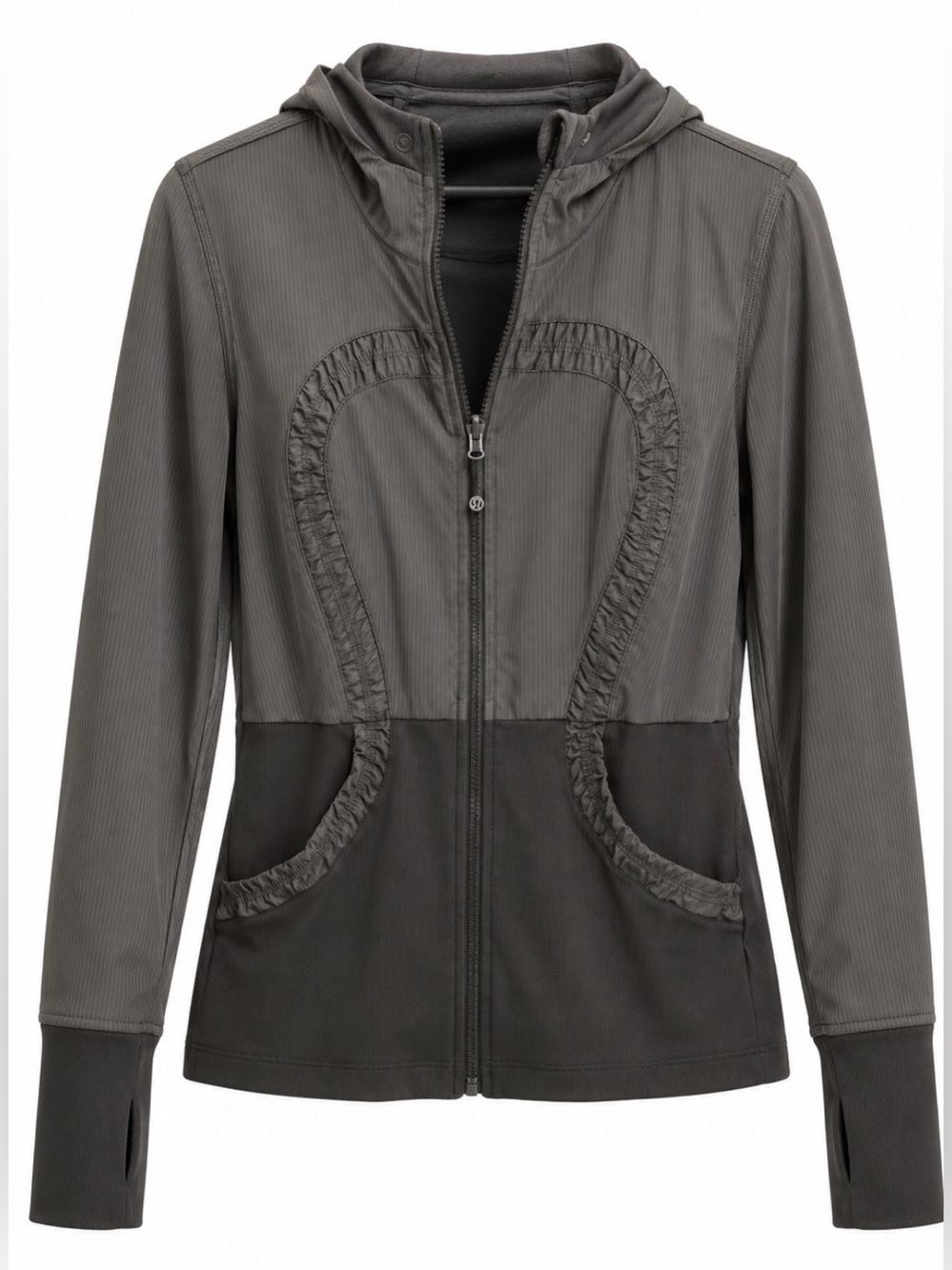 Lululemon Athletica reversible jacket, women’s size 10, khaki/gray.